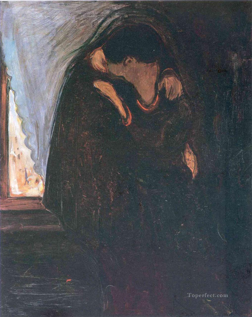 beso 1897 Edvard Munch Pintura al óleo